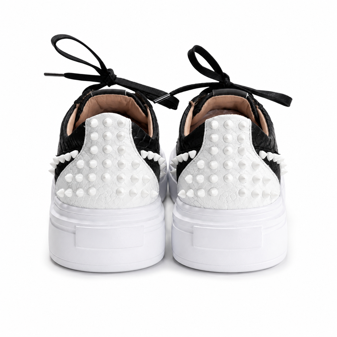 Sneakers Low-Top, Piele, Domino Snake