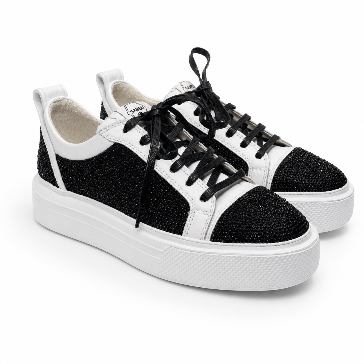 Sneakers Low-Top, Piele, Cristale, Eclipse Crystal