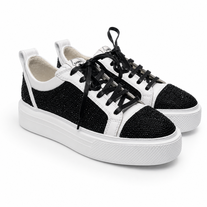 Sneakers Low-Top, Piele, Cristale, Eclipse Crystal