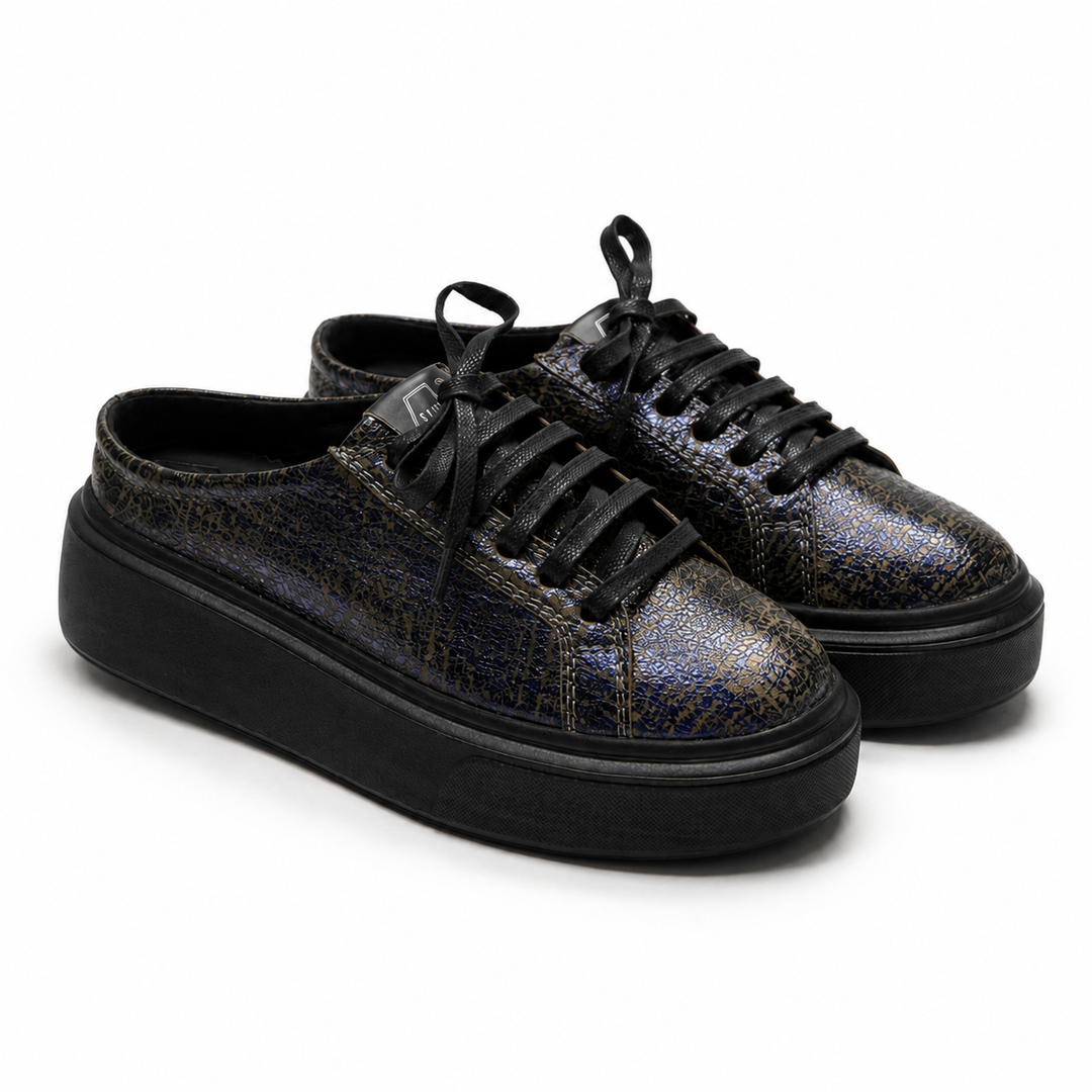 Mule Sneakers, Piele, Midnight Bronze