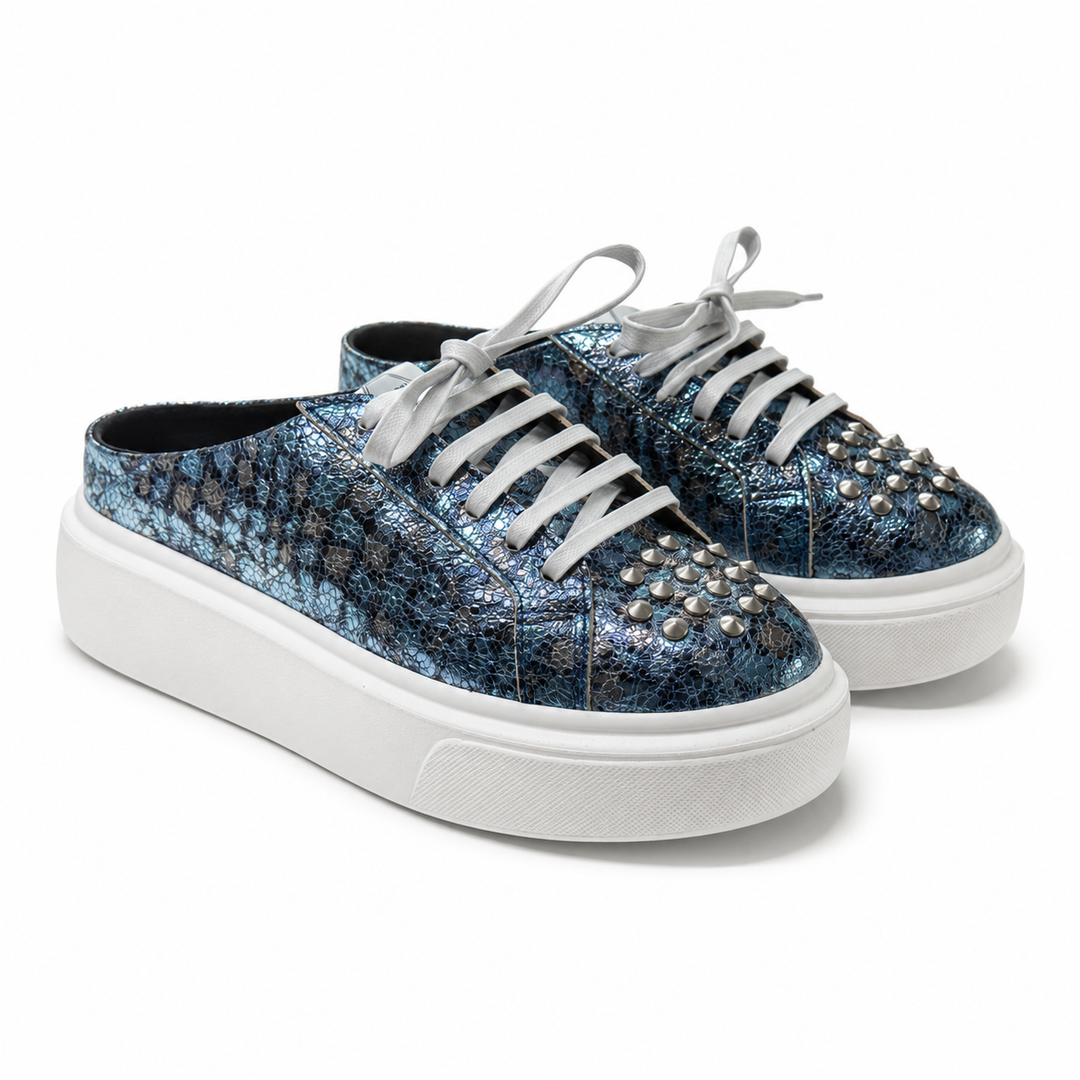 Mule Sneakers, Saboți, Piele, Ice Storm