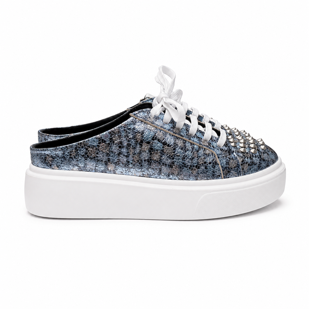 Mule Sneakers, Saboți, Piele, Ice Storm
