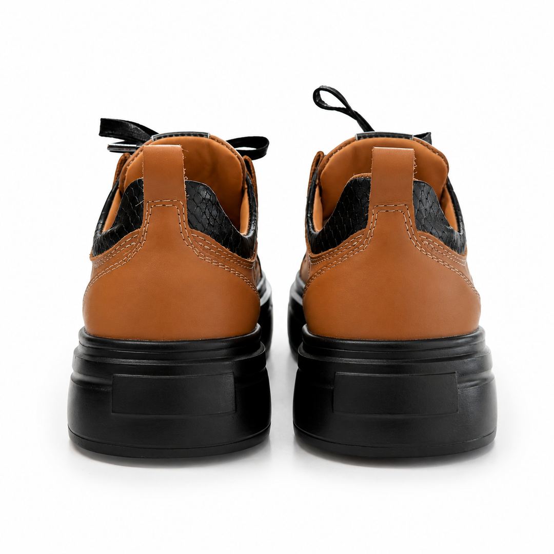 Sneakers Low-Top, Piele, Dessert Noir