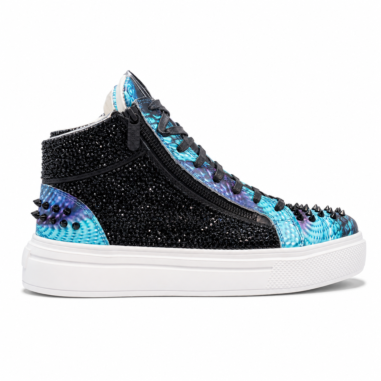 Sneakers Hi-Top, Piele, Cristale, Ocean Crystal