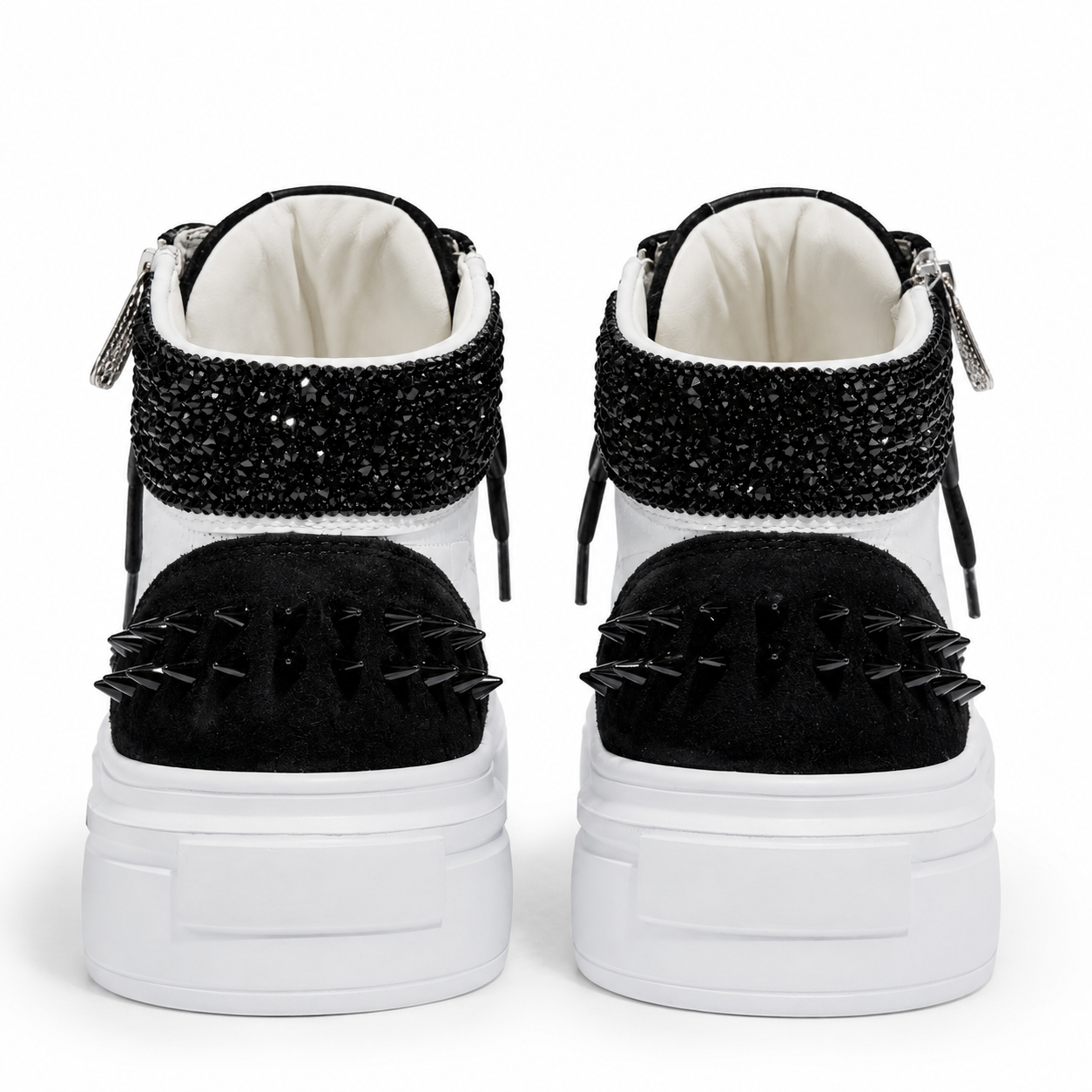 Sneakers Hi-Top, Piele, Cristale, Eclipse Croco Crystal