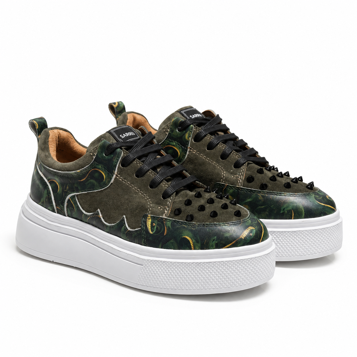 Sneakers Low-Top, Piele, Green Viper