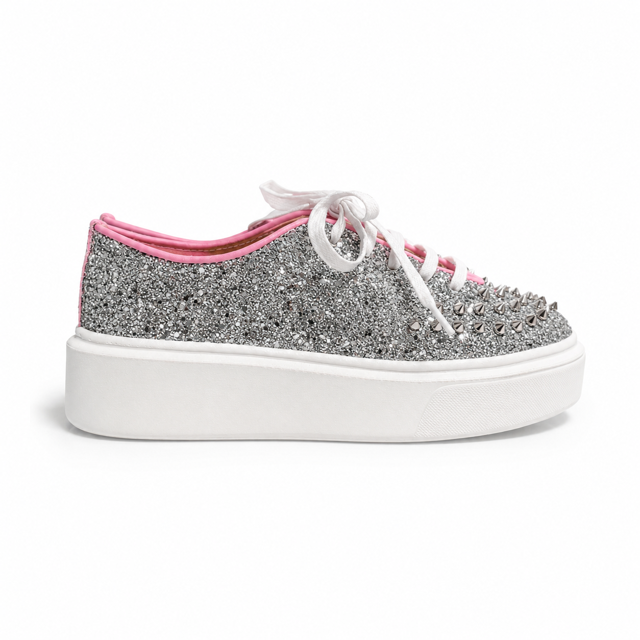 Sneakers Low-Top, Piele, Silver Blush