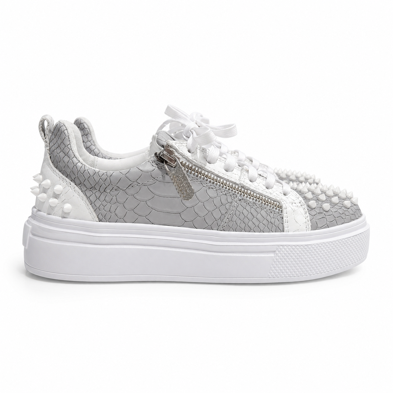 Sneakers Low-Top, Piele, Arctic Grey