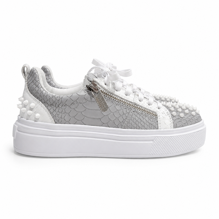 Sneakers Low-Top, Piele, Arctic Grey