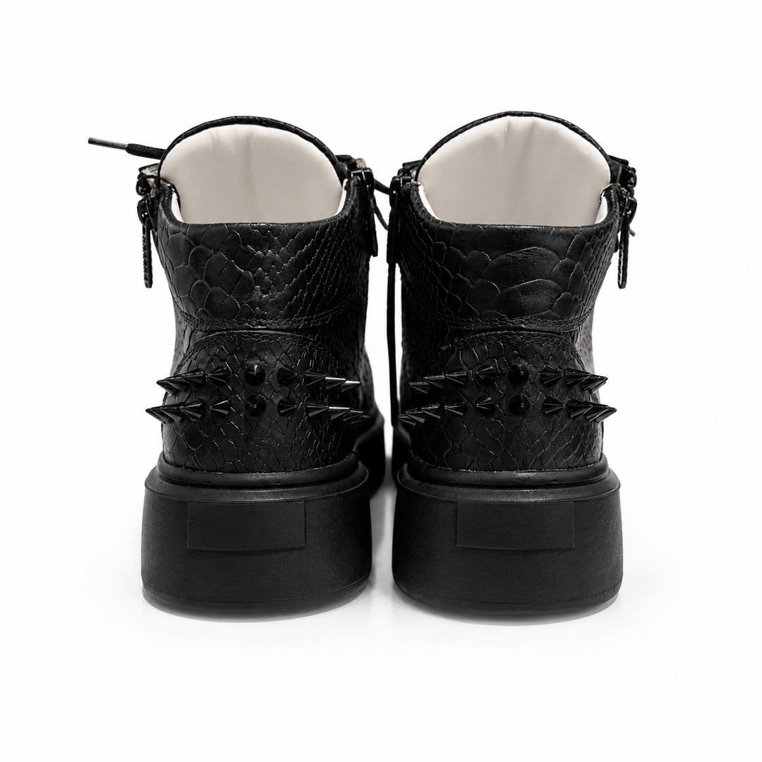 Sneakers Hi-Top, Piele, Black Obsession