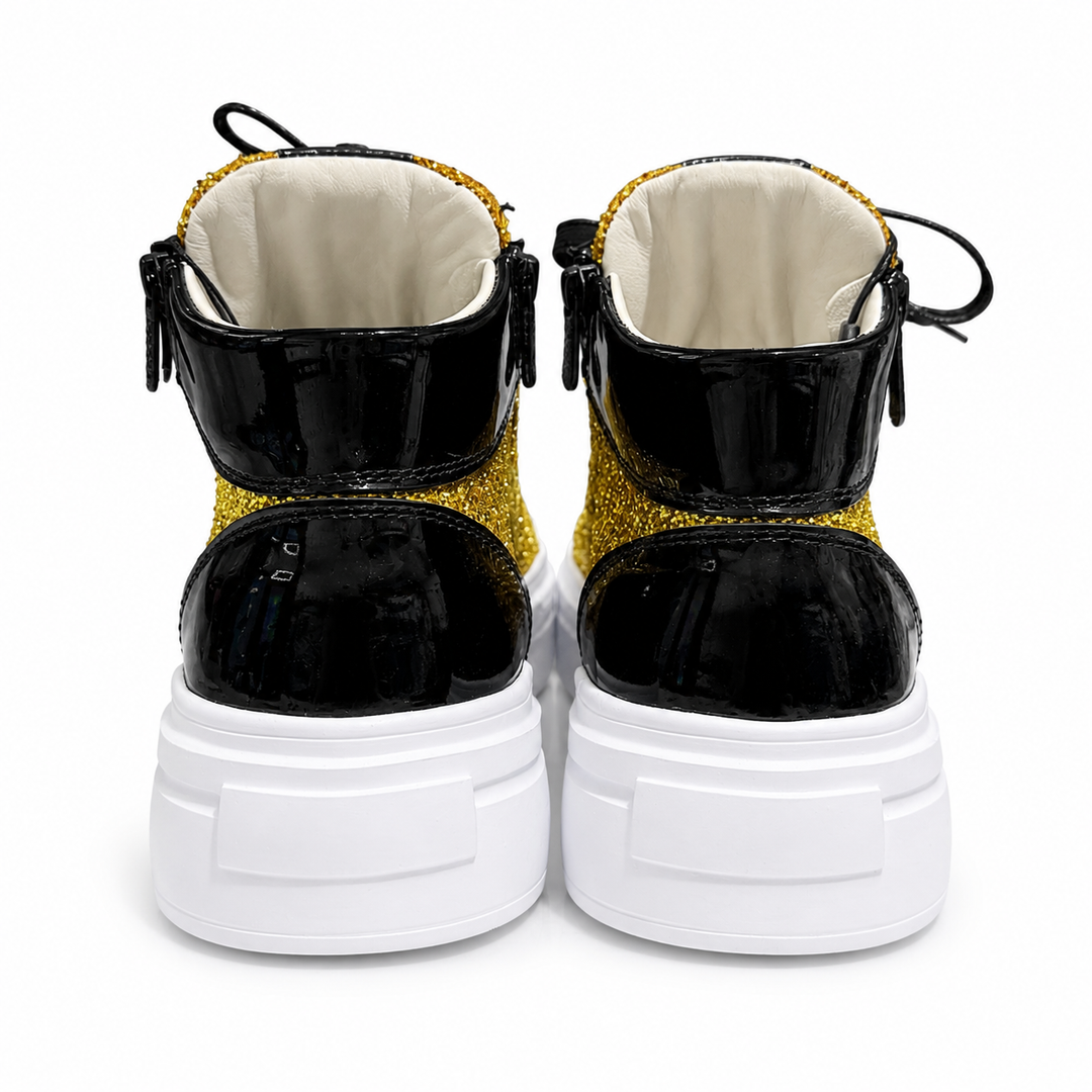 Sneakers Hi-Top, Piele, Golden Rush