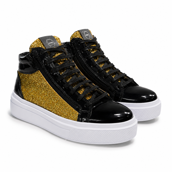 Sneakers Hi-Top, Piele, Golden Rush