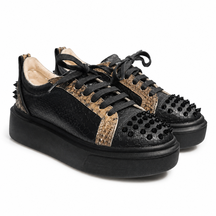 Sneakers Low-Top, Piele, Snake of Sahara