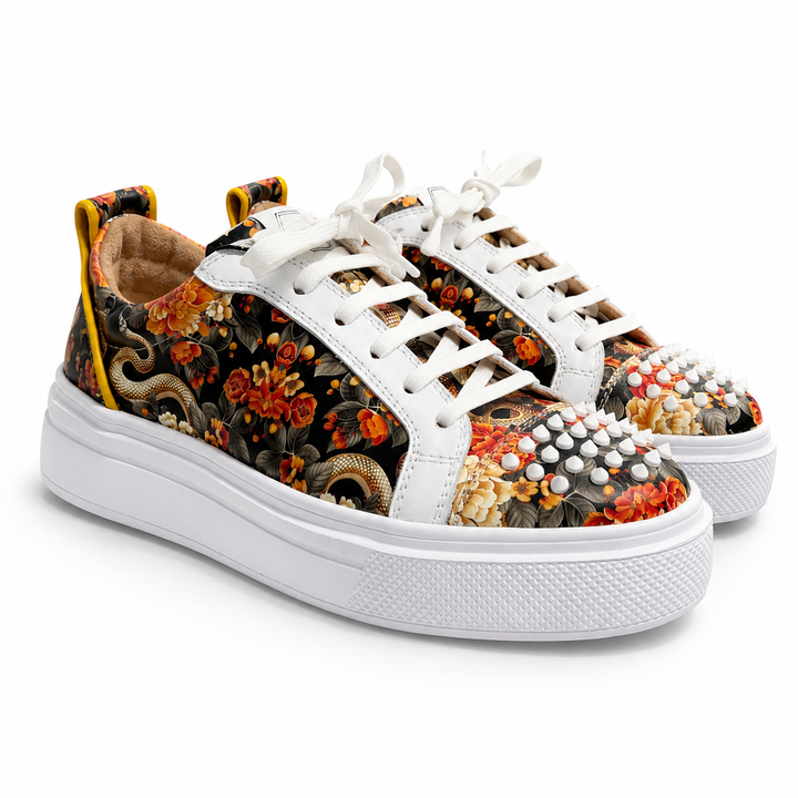 Sneakers Low-Top, Piele, Orange Blossom