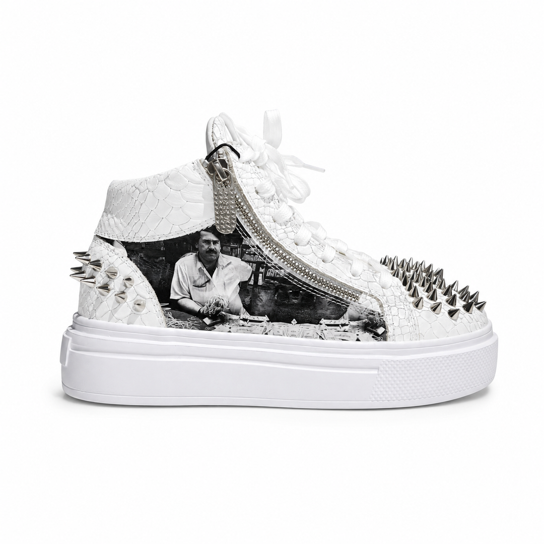 Sneakers Hi-Top, Piele, Pablo Escobar
