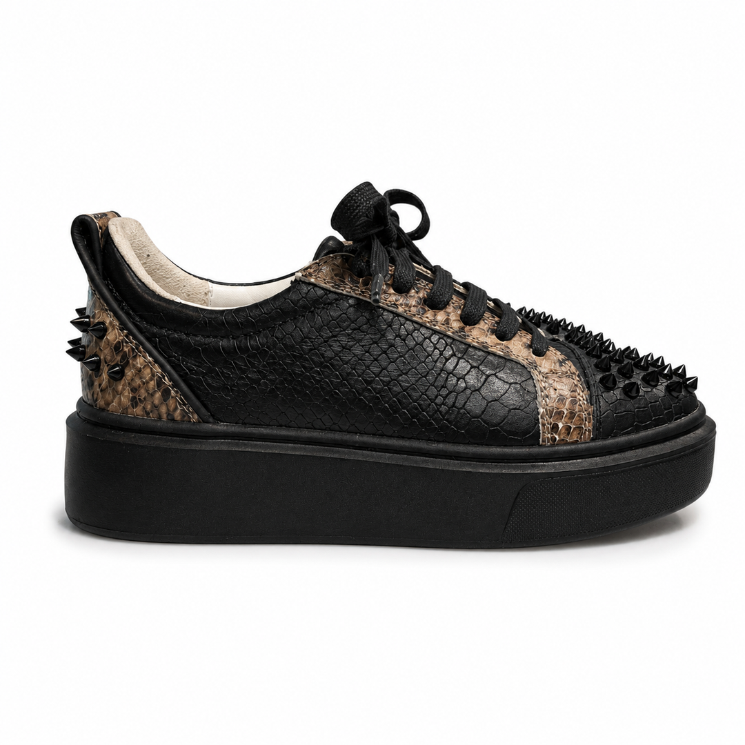 Sneakers Low-Top, Piele, Snake of Sahara