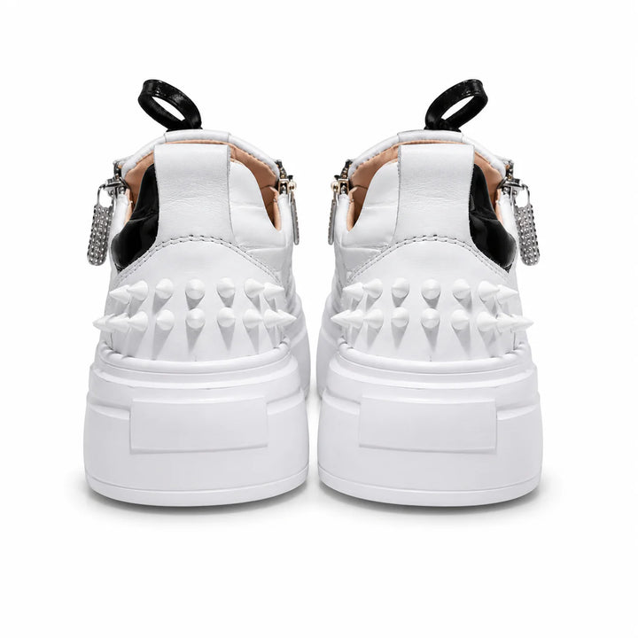 Sneakers Low-Top, Piele, Black Croco