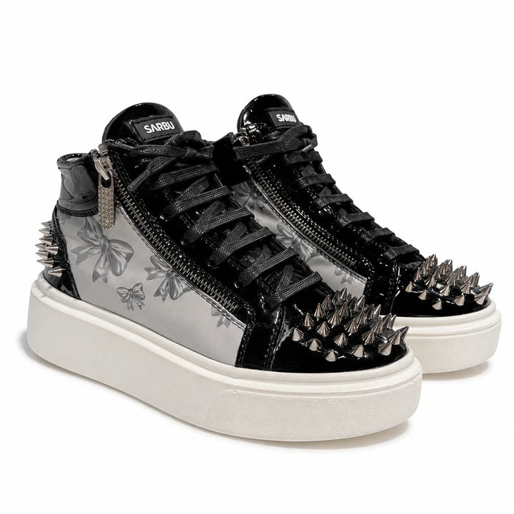 Sneakers Hi-Top, Piele, Bows&amp;Cash