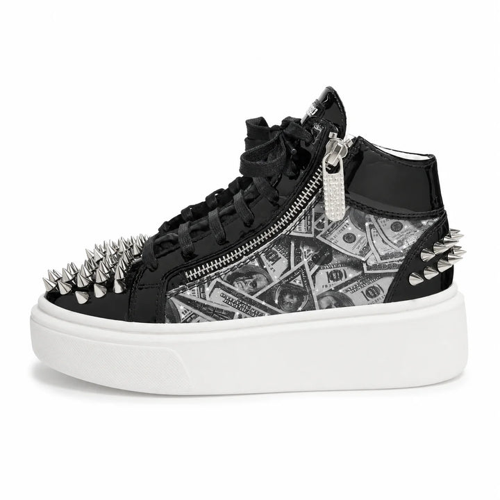 Sneakers Hi-Top, Piele, Bows&amp;Cash