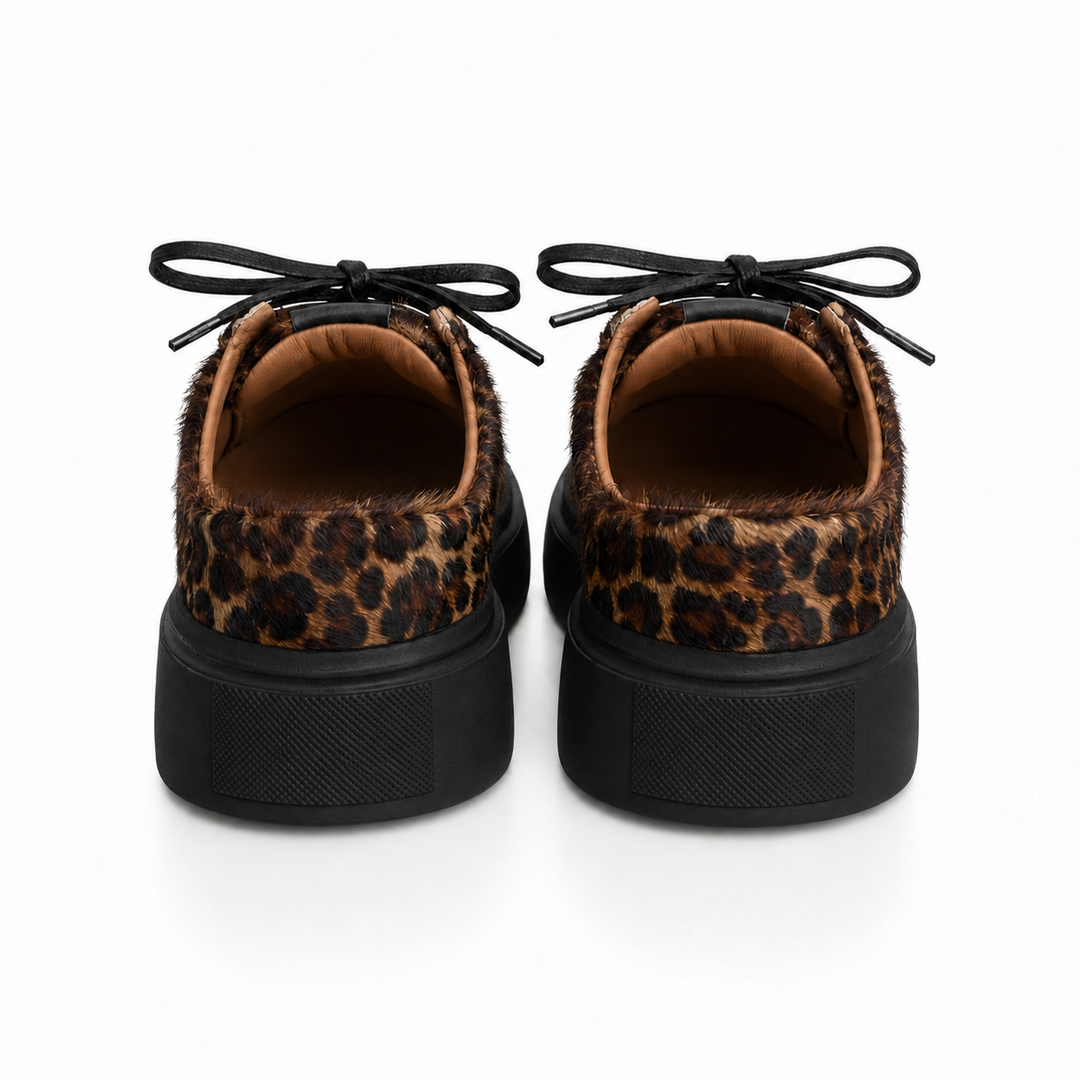 Mule Sneakers, Saboti, Piele, Wild Leopard