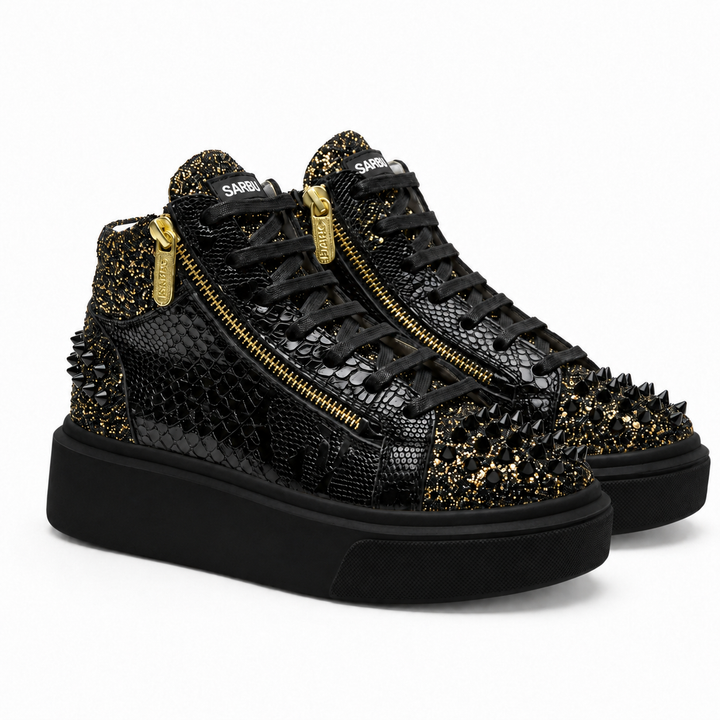 Sneakers Hi-Top, Piele, Copper Sparkle