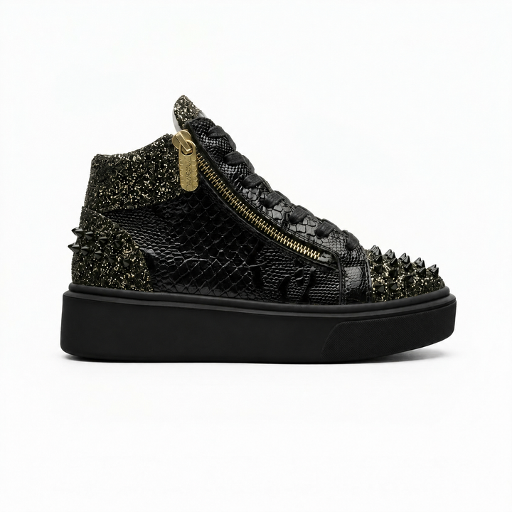 Sneakers Hi-Top, Piele, Copper Sparkle