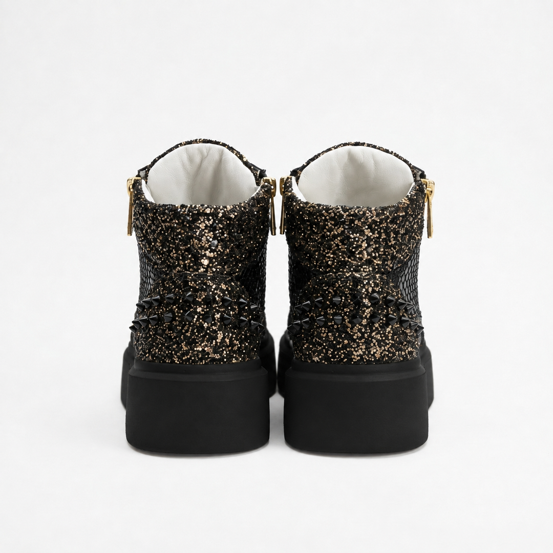 Sneakers Hi-Top, Piele, Copper Sparkle