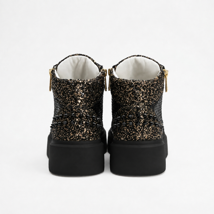 Sneakers Hi-Top, Piele, Copper Sparkle