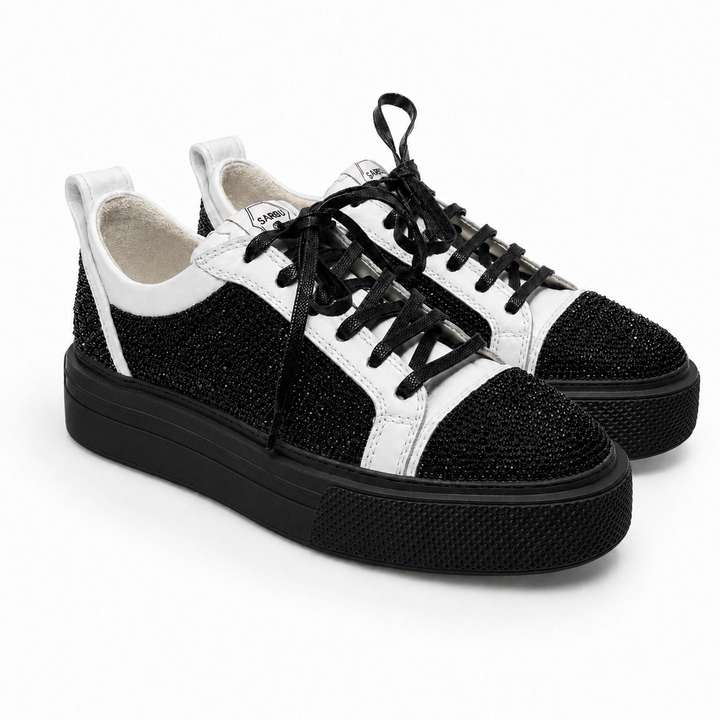 Sneakers Low-Top, Piele, Cristale, Eclipse Crystal