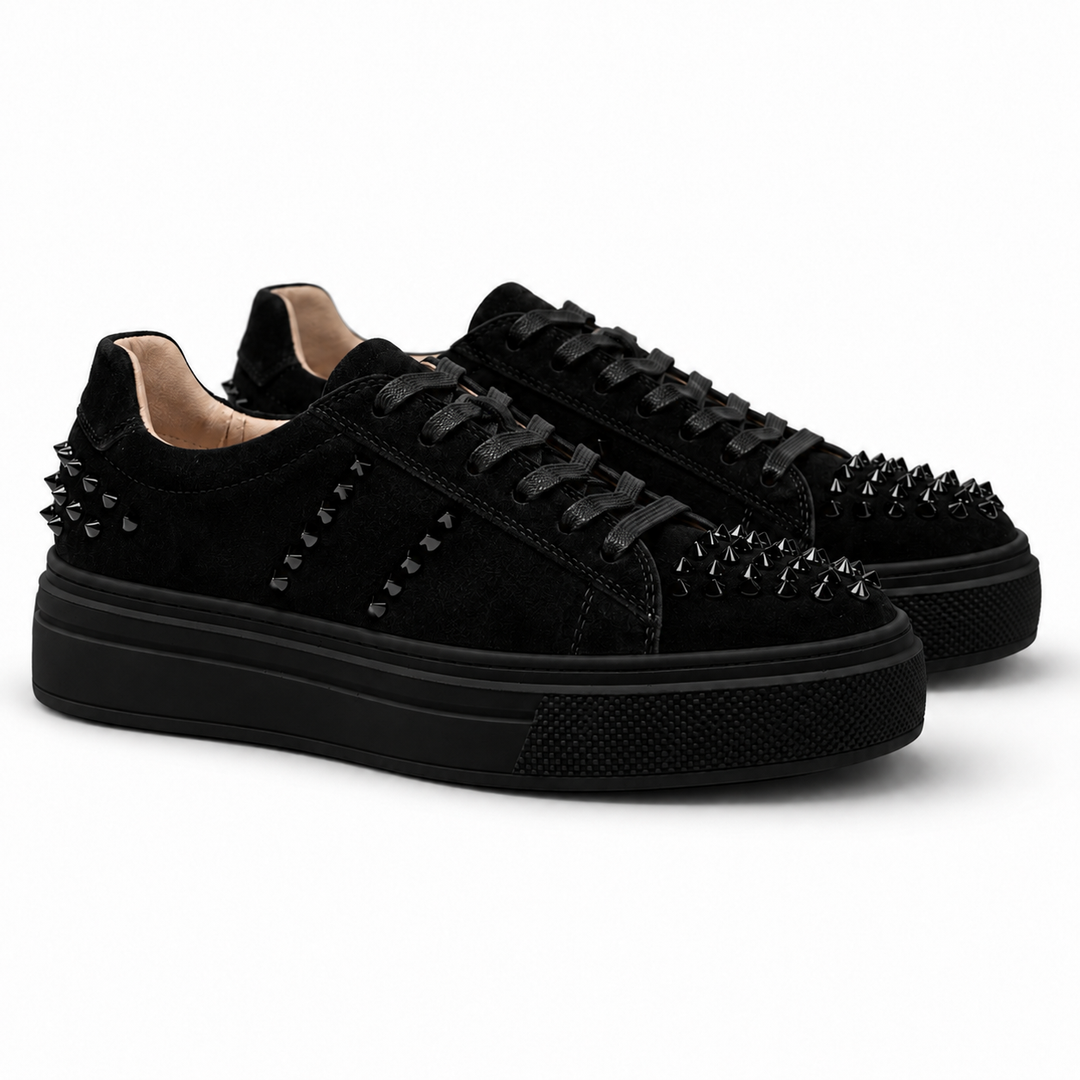 Sneakers Low-Top, Piele, Studded Suede