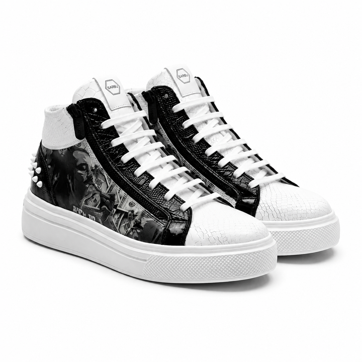 Sneakers Hi-Top, Piele, Cartel Python