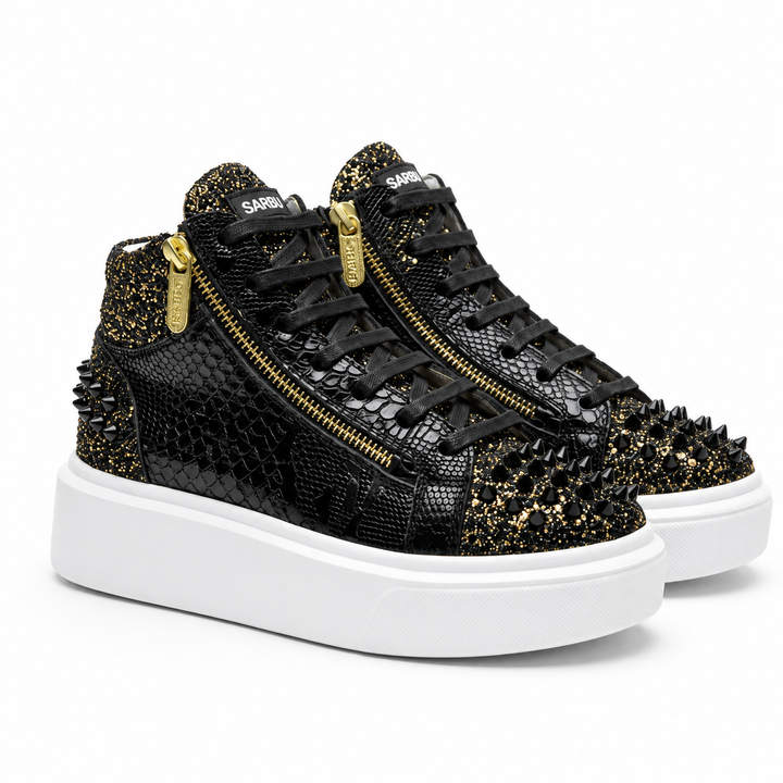 Sneakers Hi-Top, Piele, Copper Sparkle