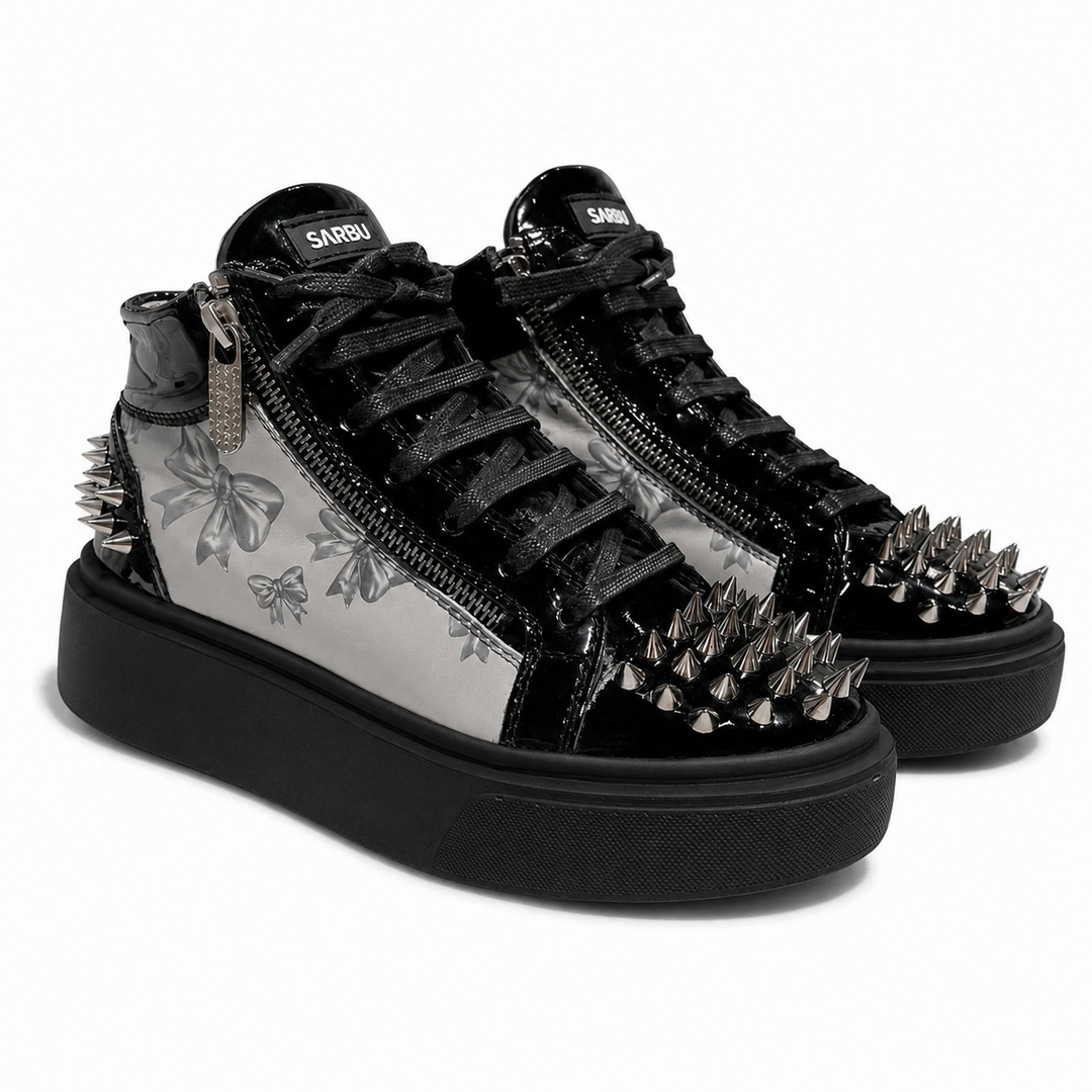 Sneakers Hi-Top, Piele, Bows&amp;Cash