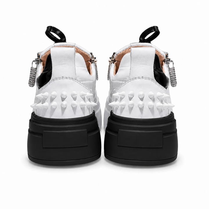 Sneakers Low-Top, Piele, Black Croco