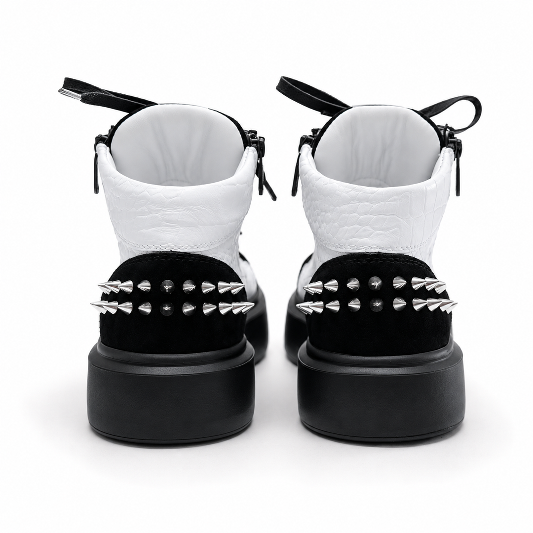 Sneakers Hi-Top, Piele, Monochrome High