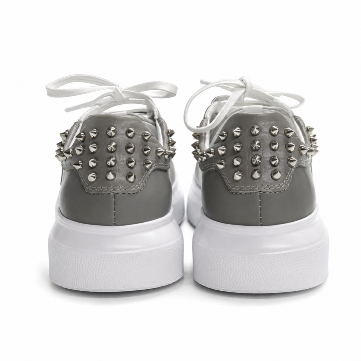 Sneakers Low-Top, Piele, Steel Grey