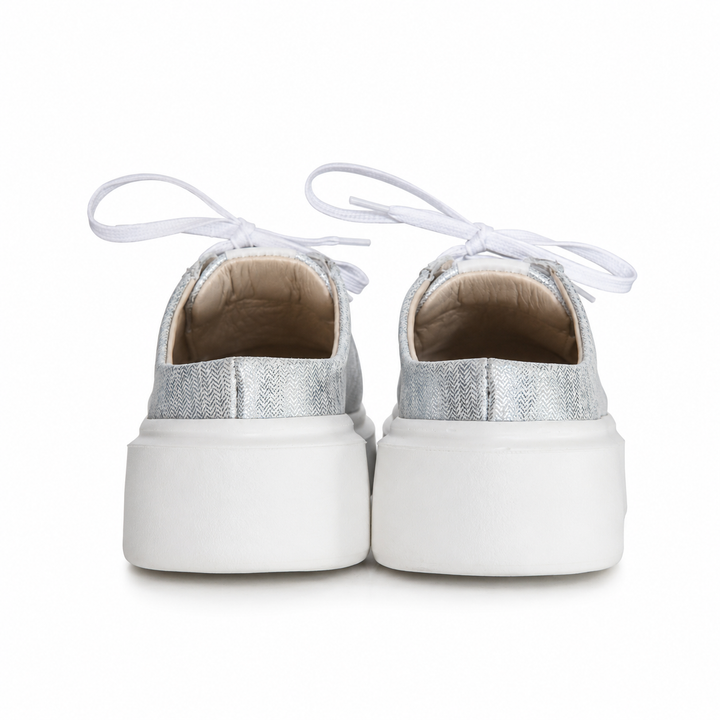 Mule Sneakers, Saboți, Piele, Ice Silver Studs