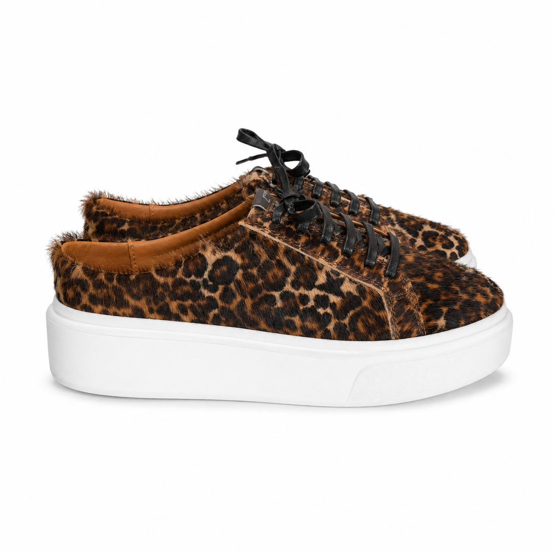 Mule Sneakers, Saboți, Piele, Wild Leopard