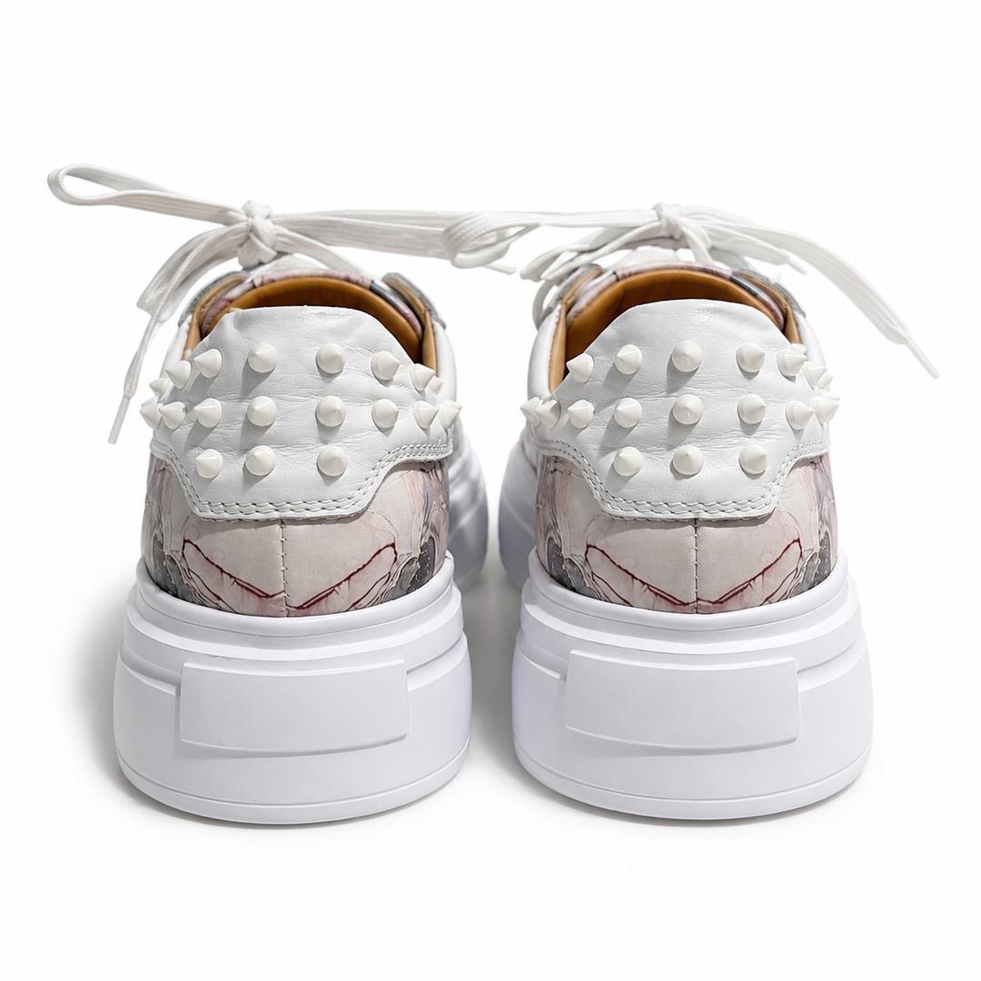Sneakers Low-Top, Piele, Grey Marble
