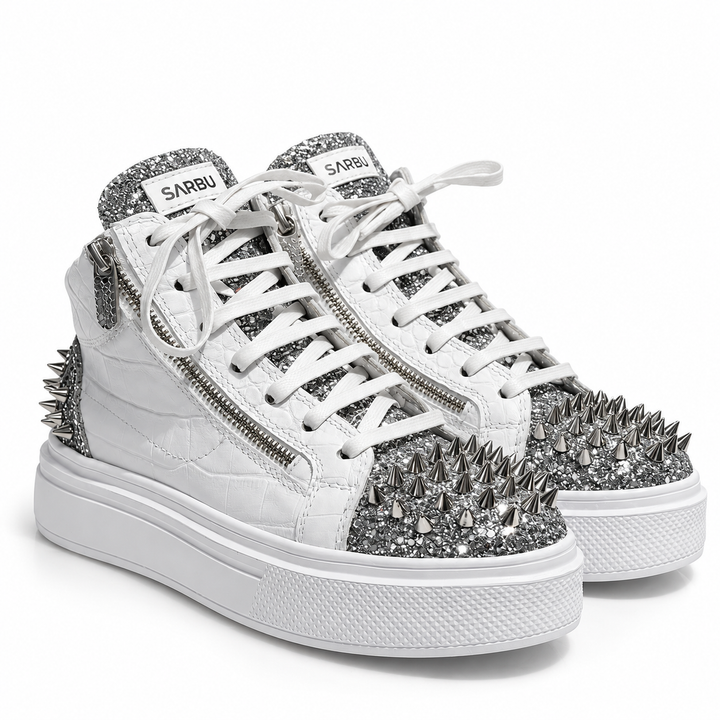 Sneakers Hi-Top, Piele, Diamond Frost