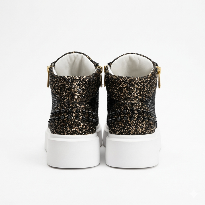 Sneakers Hi-Top, Piele, Copper Sparkle