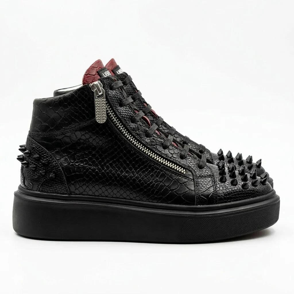 Sneakers Hi-Top, Piele, Obsidian Edge