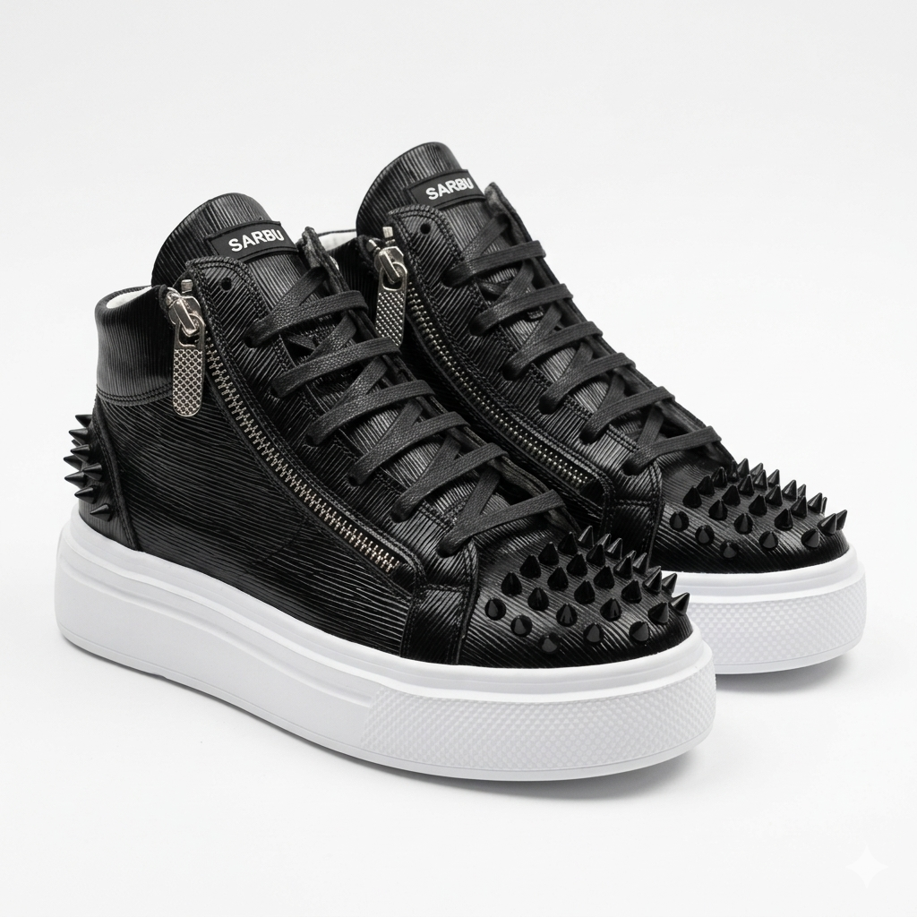 Sneakers Hi-Top, Piele, Urban Rib