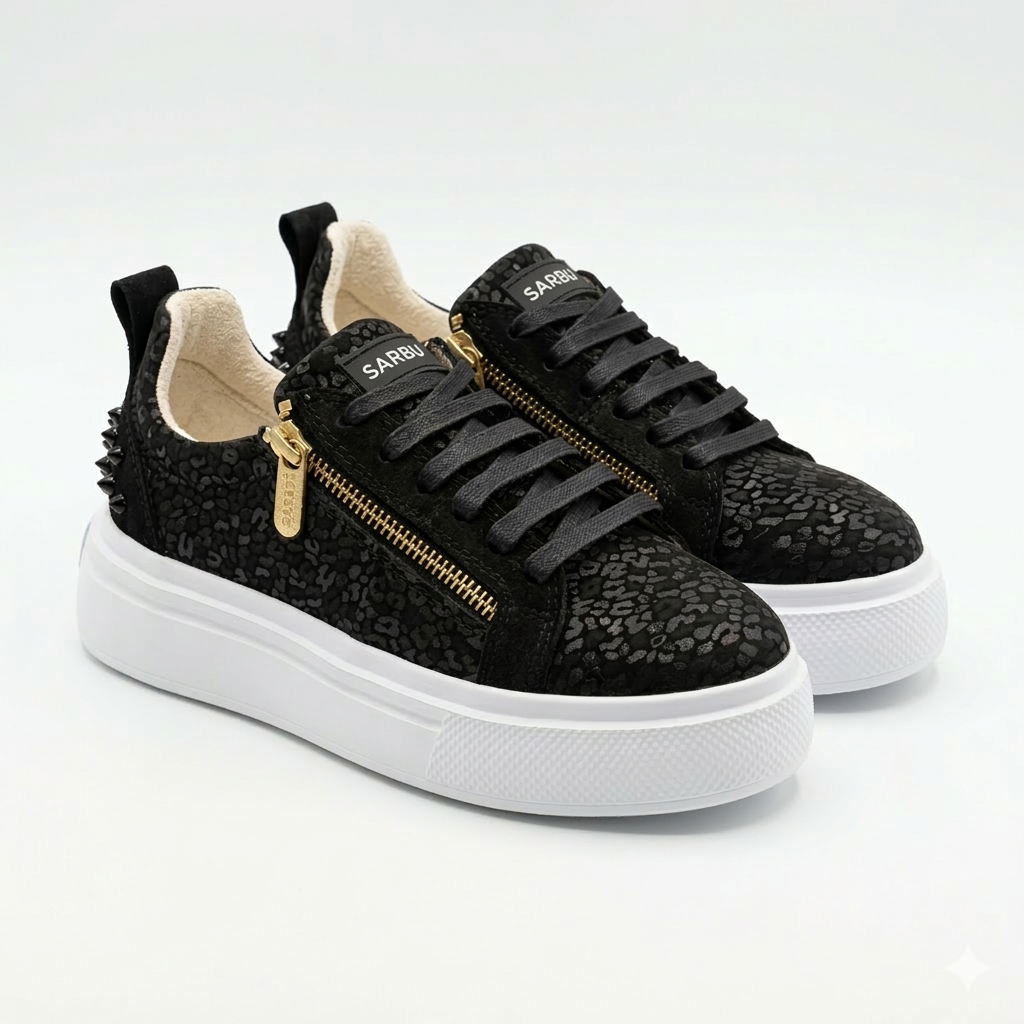 Sneakers Low-Top, Piele, Dark Luxe