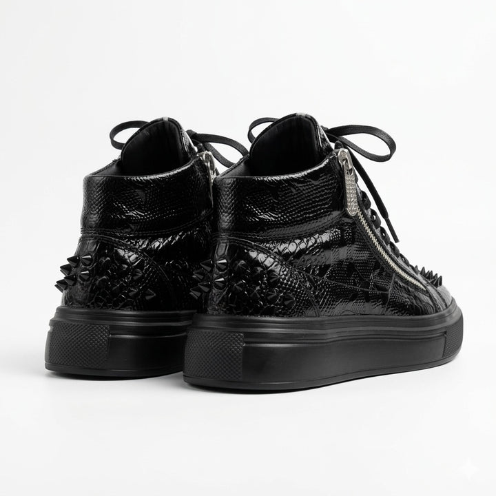 Sneakers Hi-Top, Piele, Black Imperium