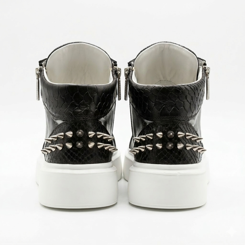 Sneakers Hi-Top, Piele, Rebel Spike