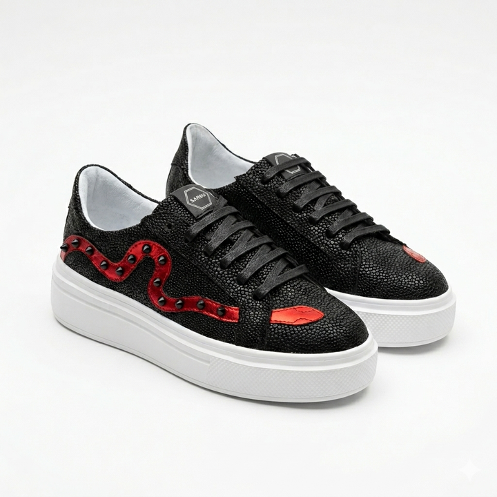 Sneakers Low-Top, Piele, Bloodline Python