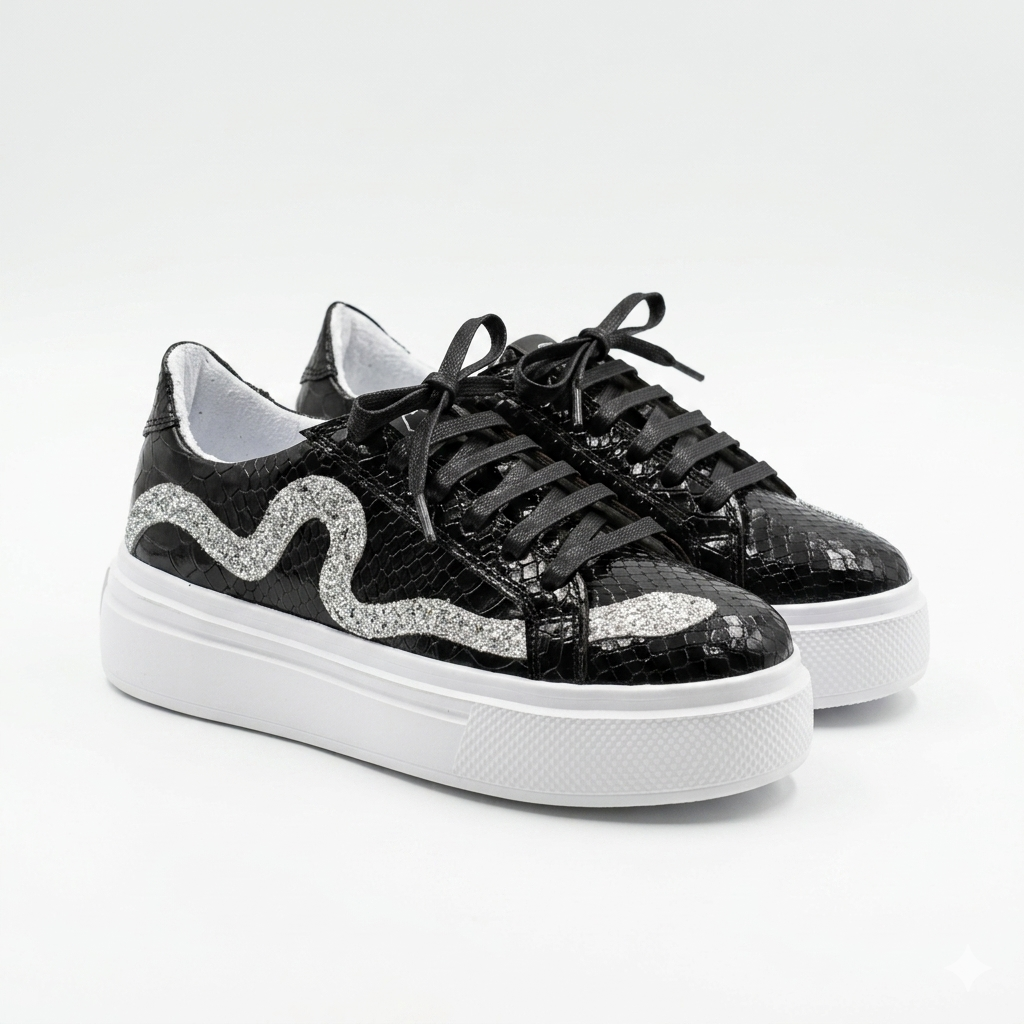 NEW Collection Snake Low Sneakers - "Stardust Cobra"
