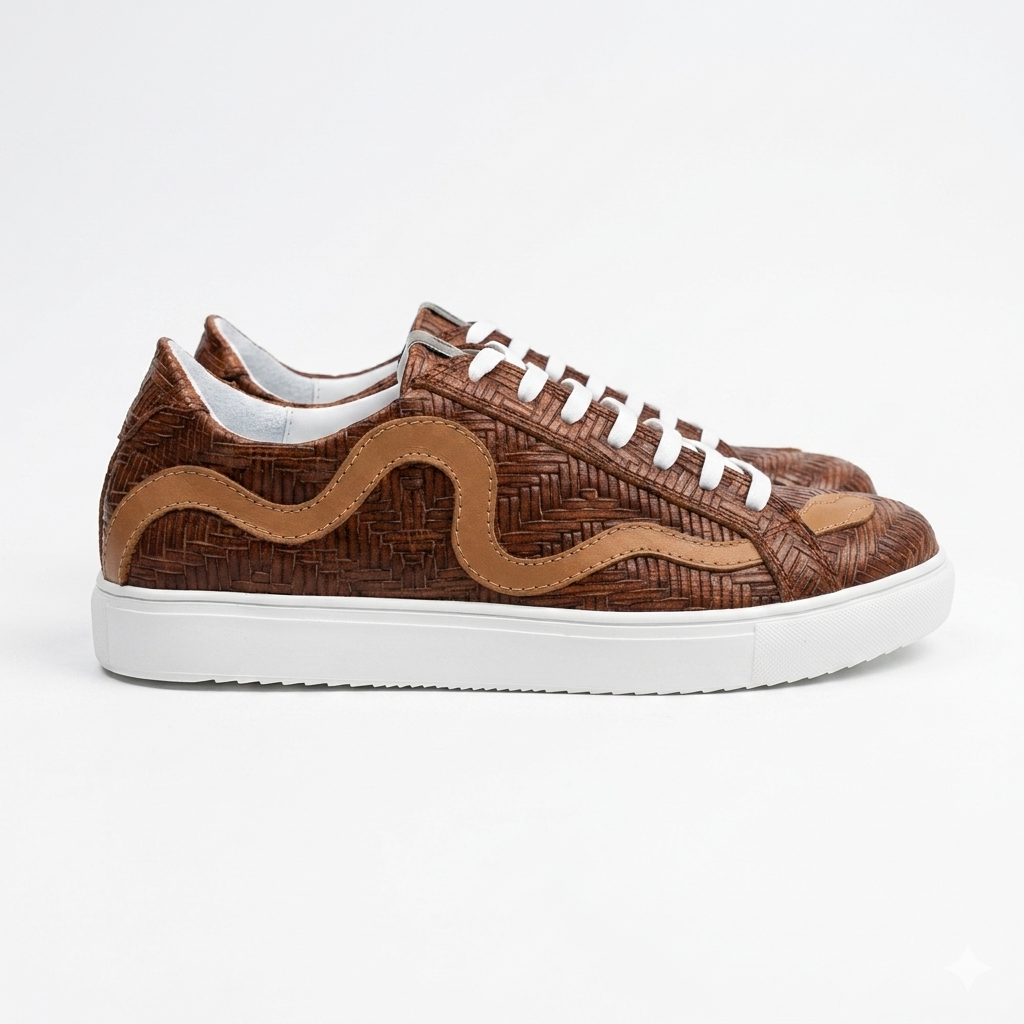 NEW Collection Snake Low Sneakers - "Caramel Serpent"