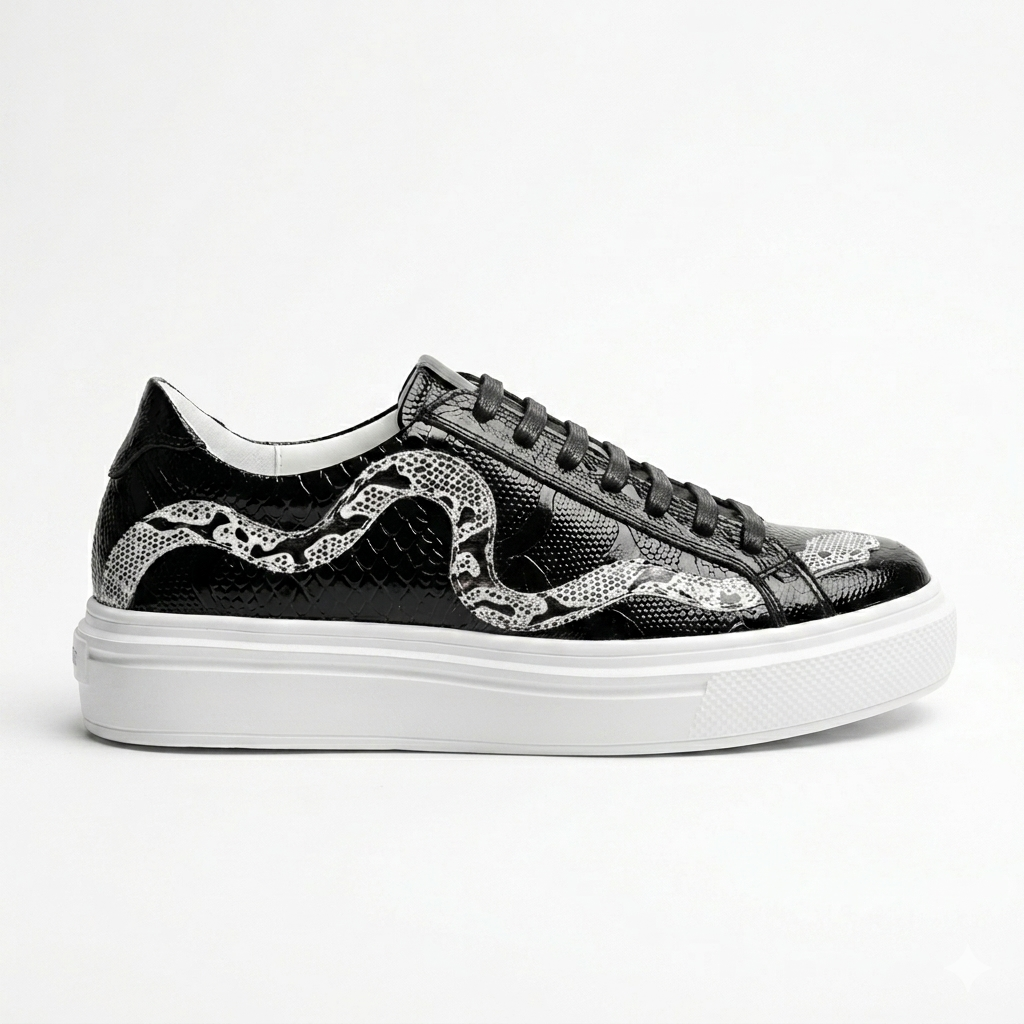NEW Collection Snake Low Sneakers - "Viper Mono"